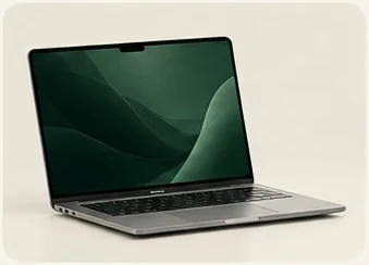 A laptop, one of the company assets recorded against an employee.